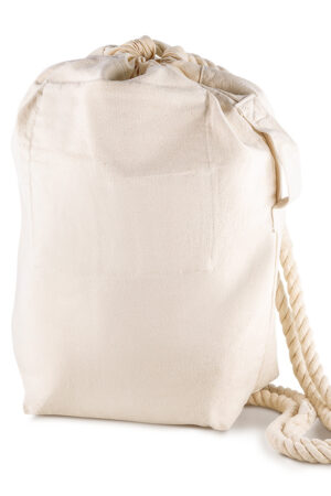 Sacola/Mochila em algodão 450g/m2 (42x35x14,5cm)