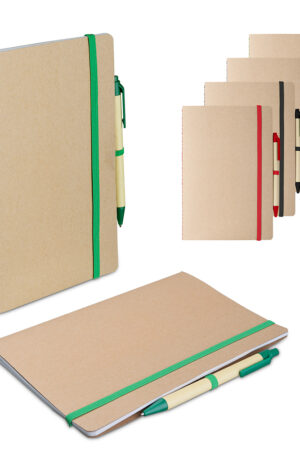 Caderno A5 capa em papel Kraft com caneta