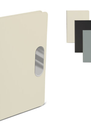 Caderno em PU com placa em metal
