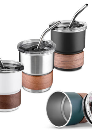 Copo em inox com canudo